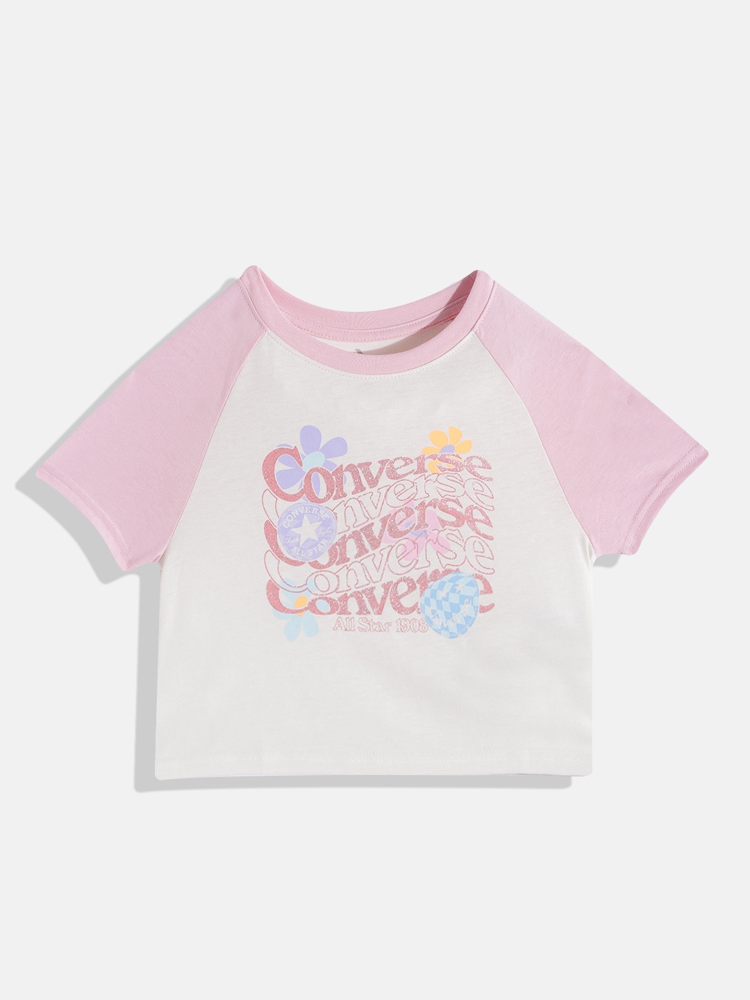 

Converse Brand Logo Printed Boxy T-shirt, Beige