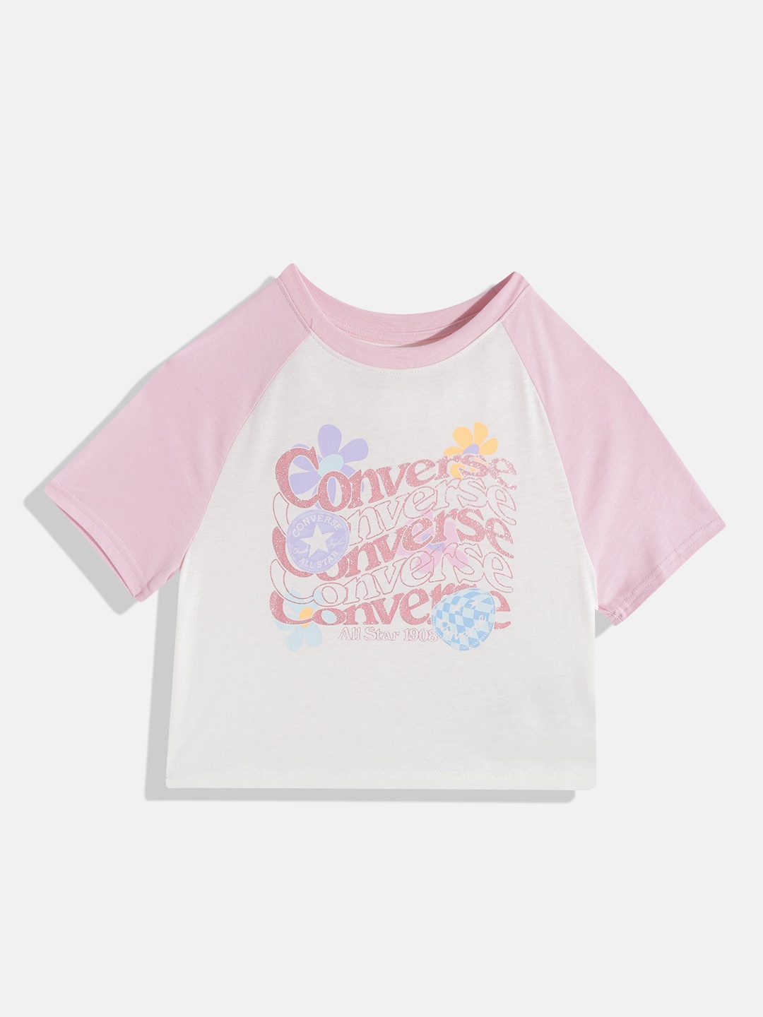 

Converse Typography Printed Boxy T-shirt, Beige