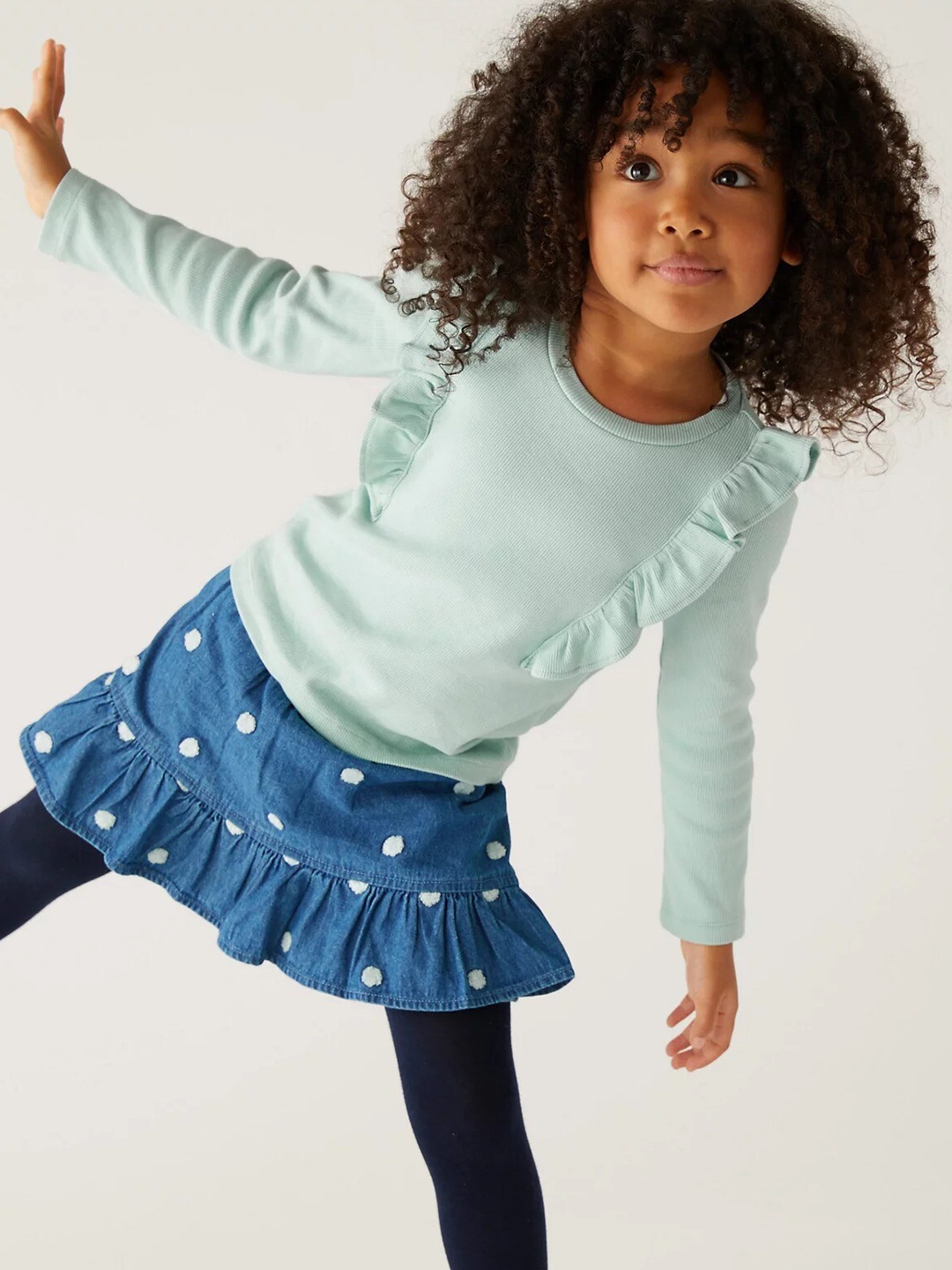 

Marks & Spencer Girls T-shirt with Skirt, Sea green