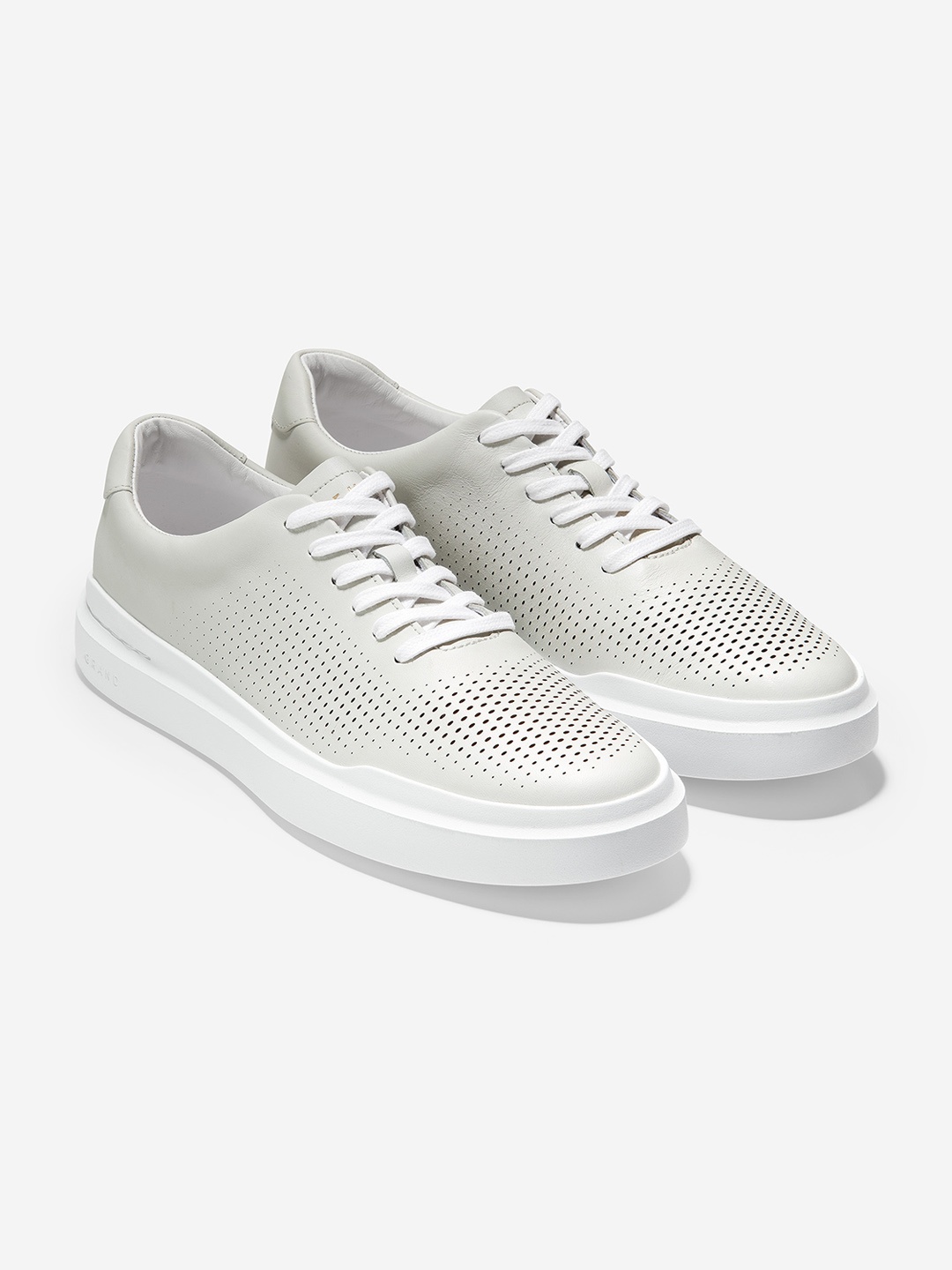 

Cole Haan White Men GP RLLY LSR CUT SNKR