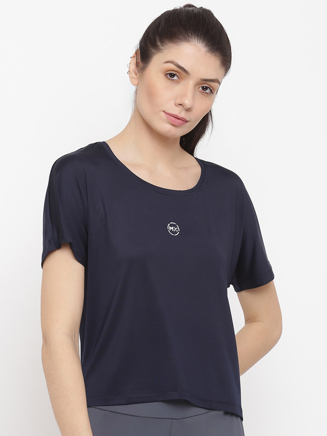 

MKH Women Round Neck Dri-FIT Running T-shirt, Black