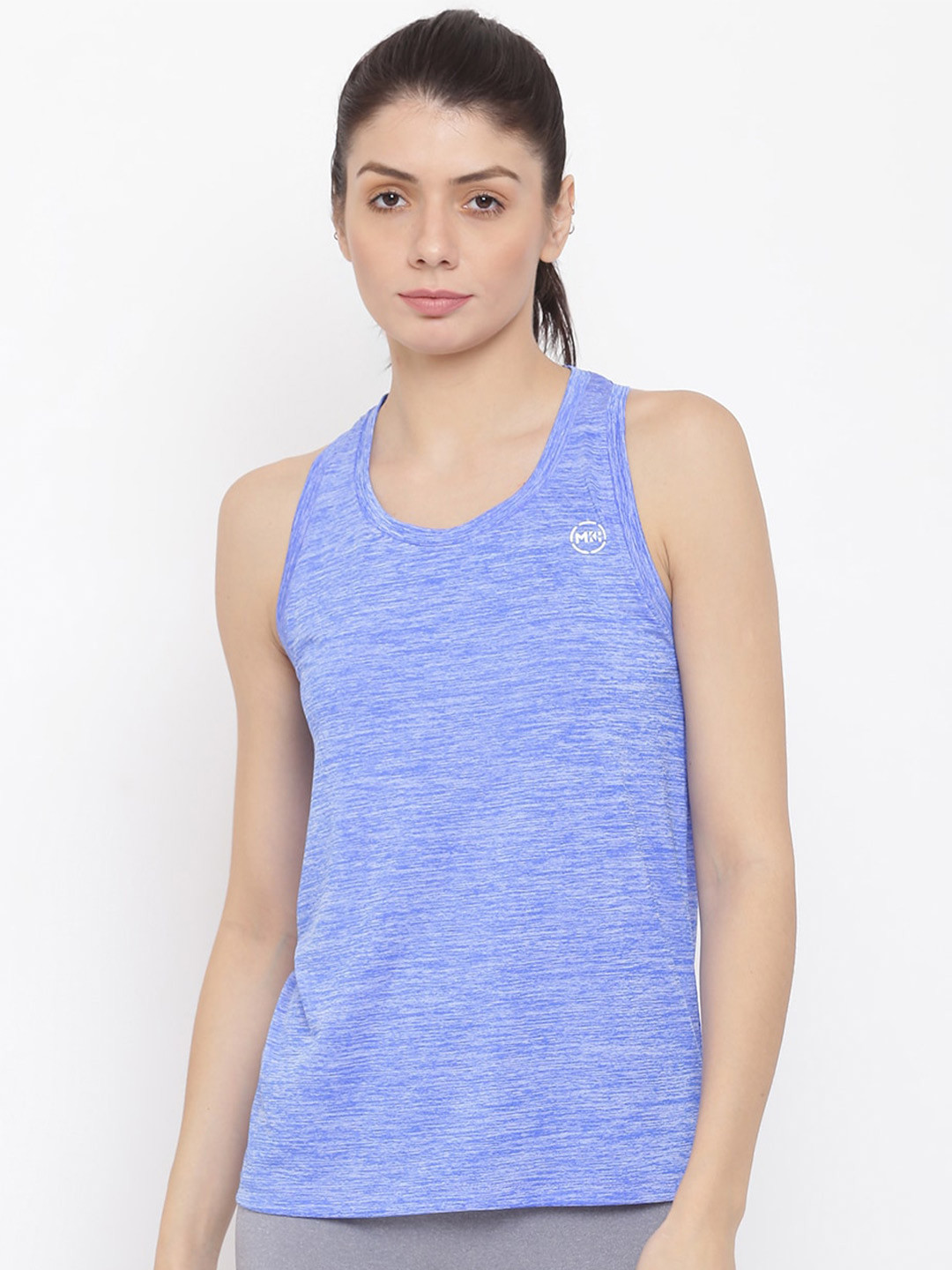 

MKH Women Self Design Tank Top, Blue