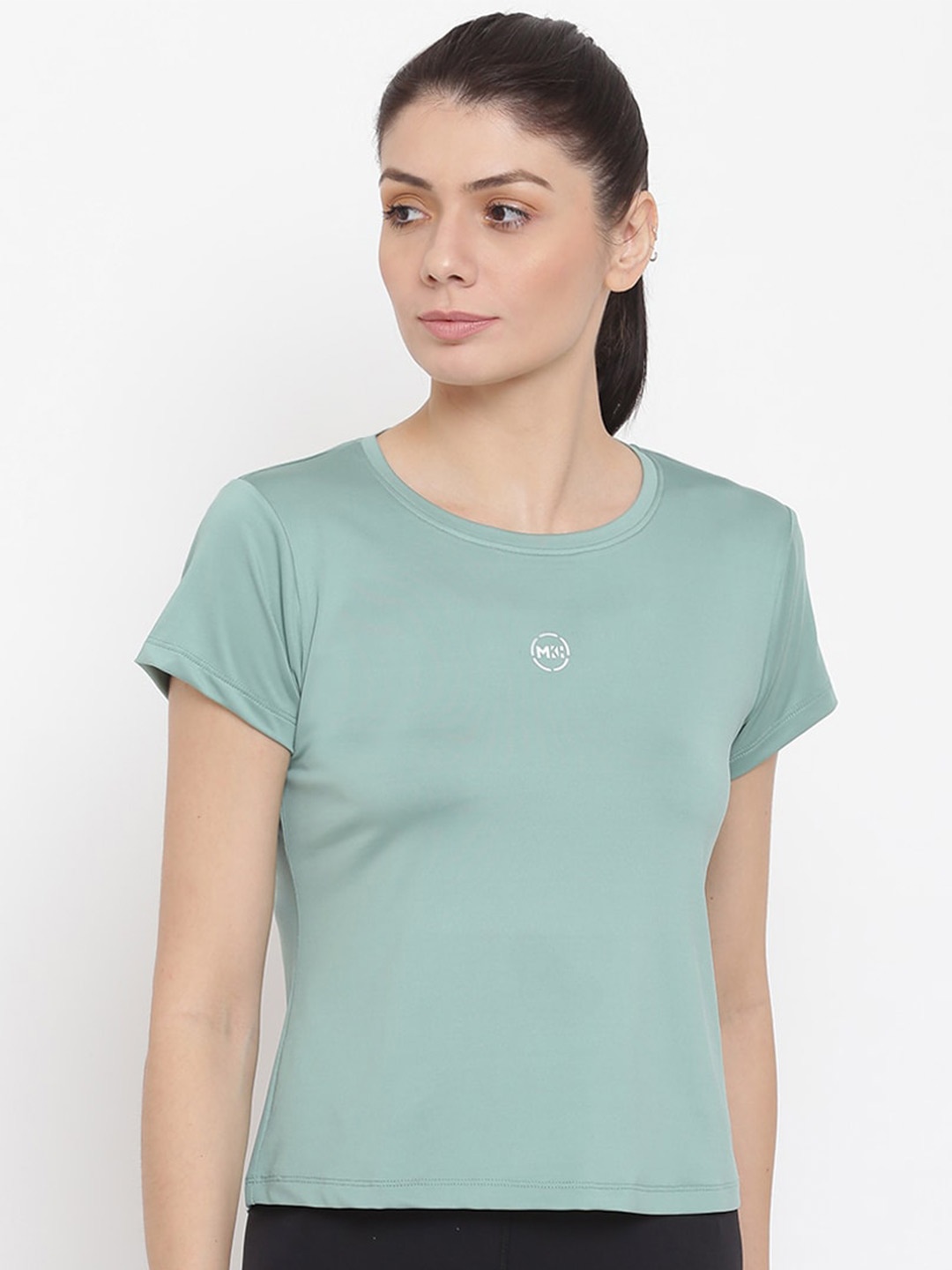 

MKH Women Round Neck Dri-FIT T-shirt, Green