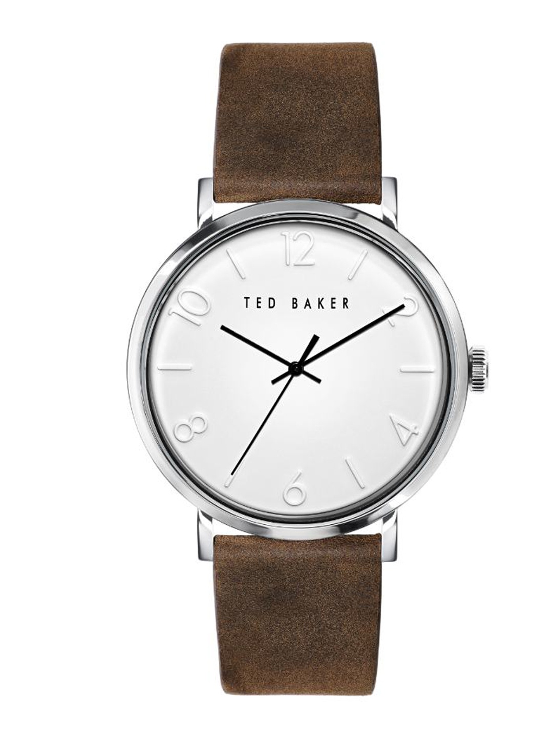 

Ted Baker Men Leather Straps Analogue Watch, White