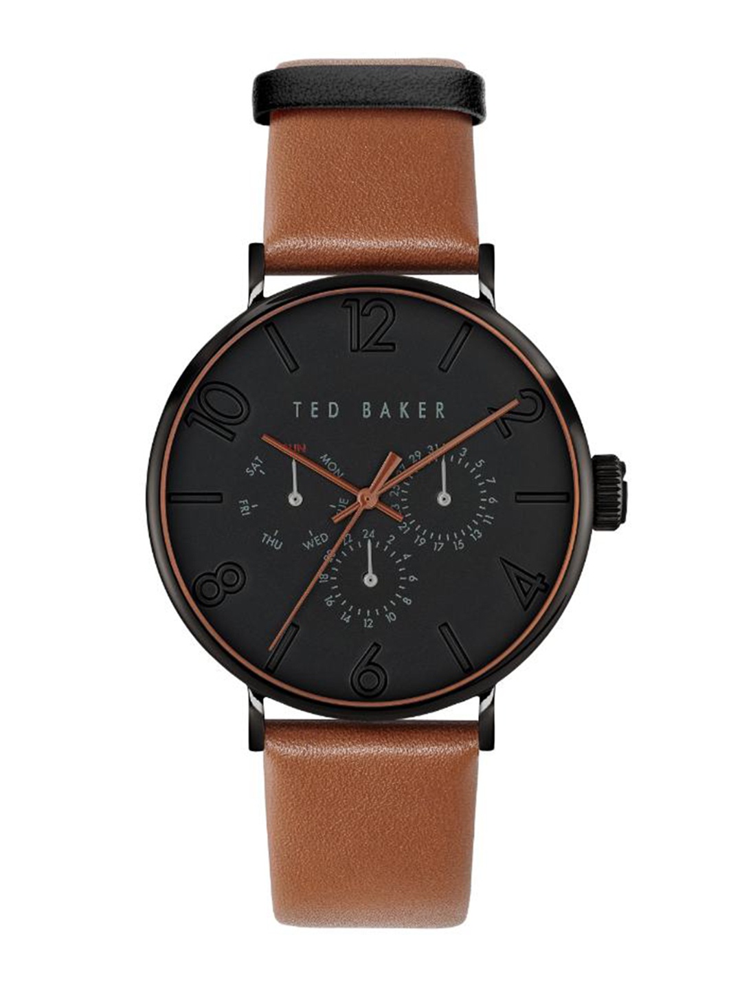 

Ted Baker Men Leather Straps Analogue Watch BKPPGF203, Black