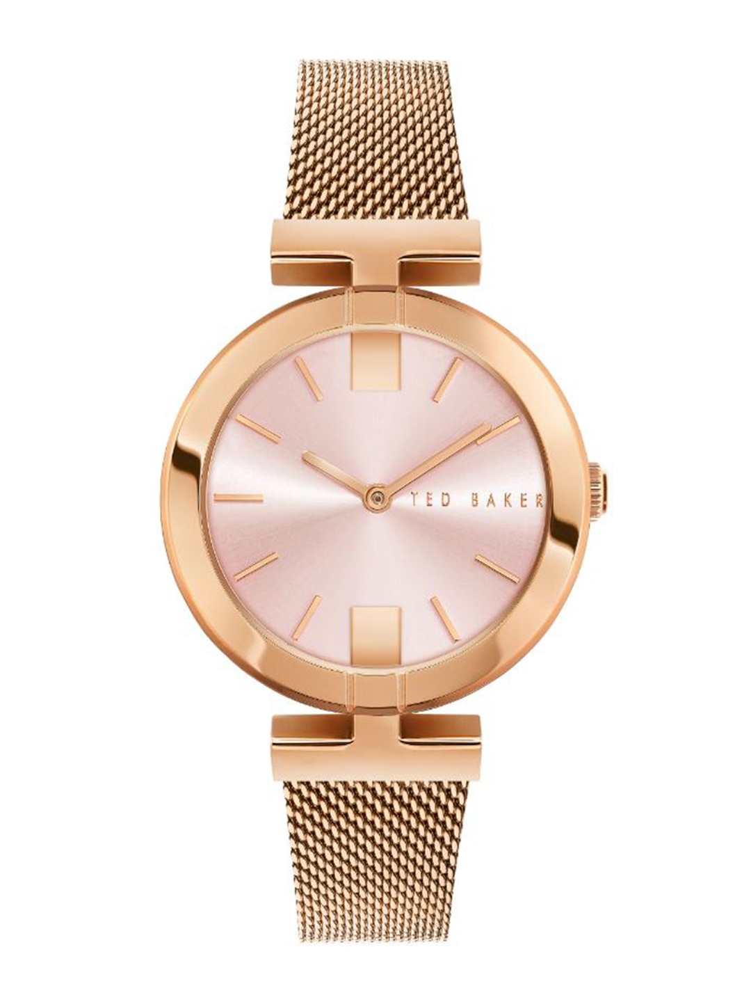 

Ted Baker Women Stainless Steel Bracelet Style Straps Analogue Watch, Pink