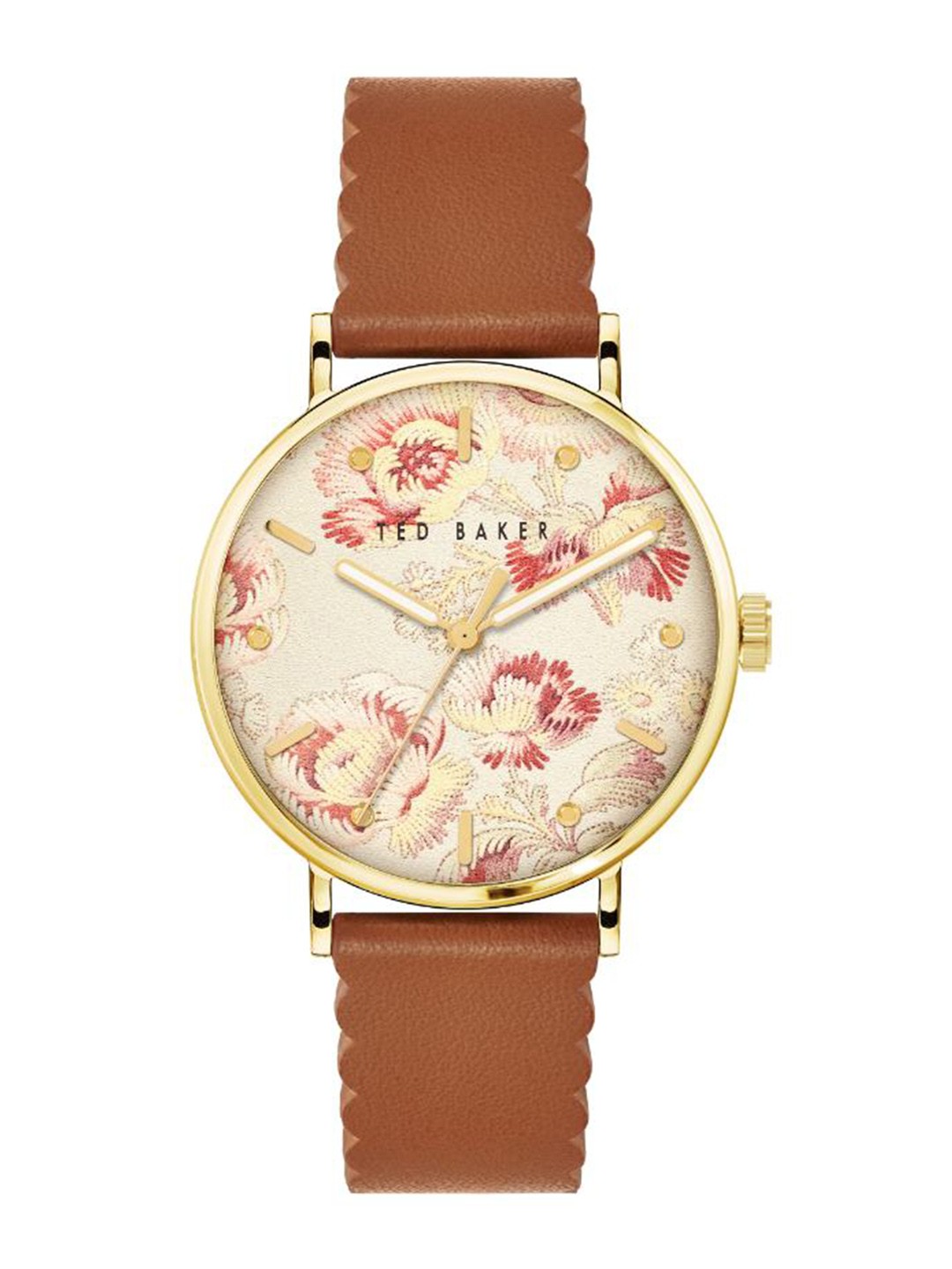 

Ted Baker Women Printed Dial & Leather Straps Analogue Watch BKPPHF209, Peach