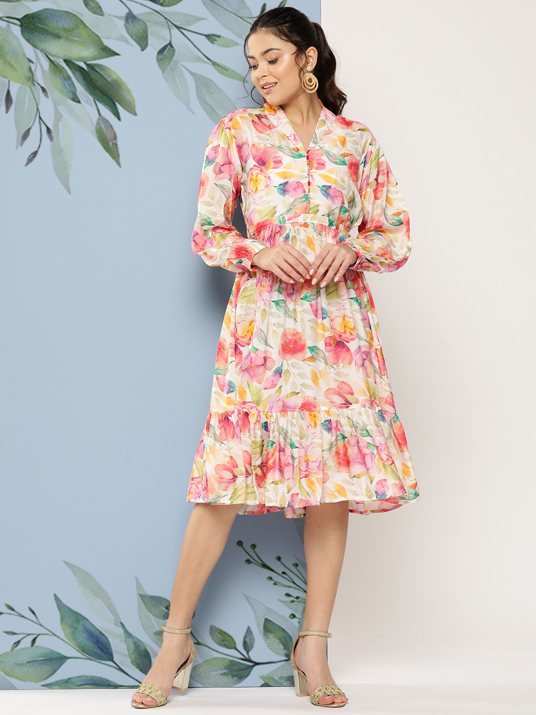 

FASHOR Floral A-Line Dress, Multi