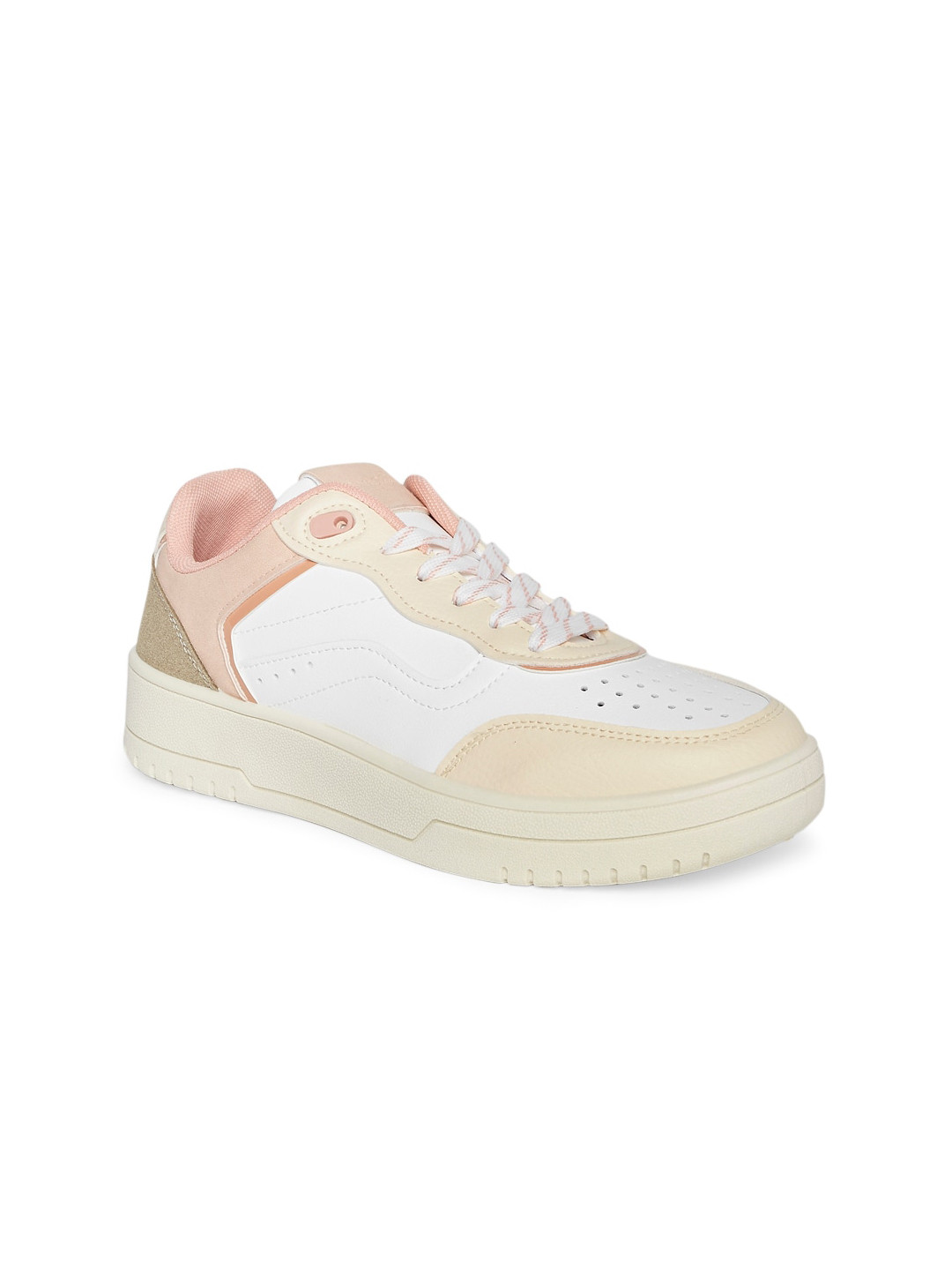 

Forever Glam by Pantaloons Women Colourblocked Sneakers, Beige