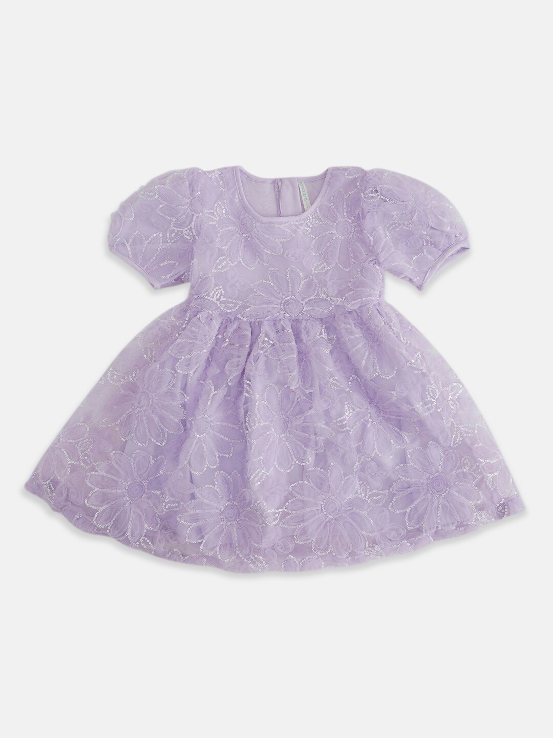 

Pantaloons Junior Girls Floral Embroidered Cotton Dress, Lavender
