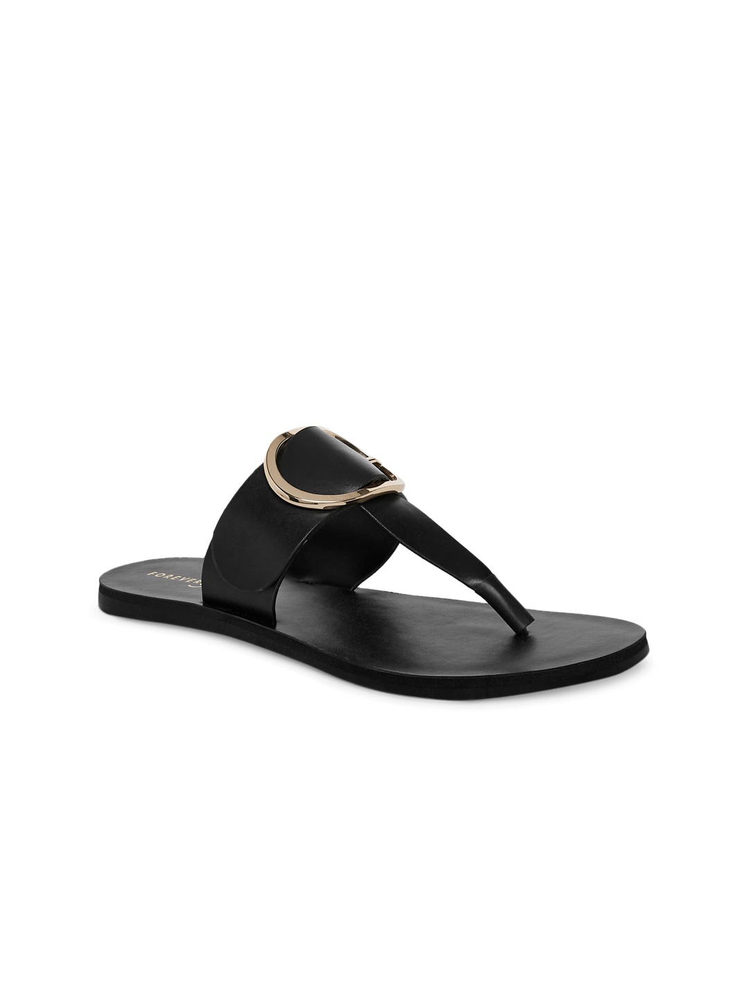 

Forever Glam by Pantaloons Women T-Strap Flats, Black