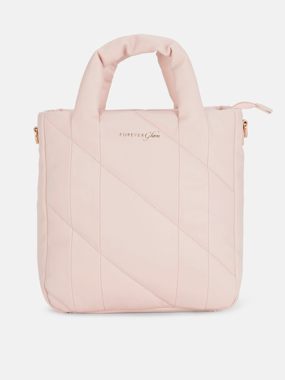 

Forever Glam by Pantaloons Shopper Handheld Bag with Quilted, Pink