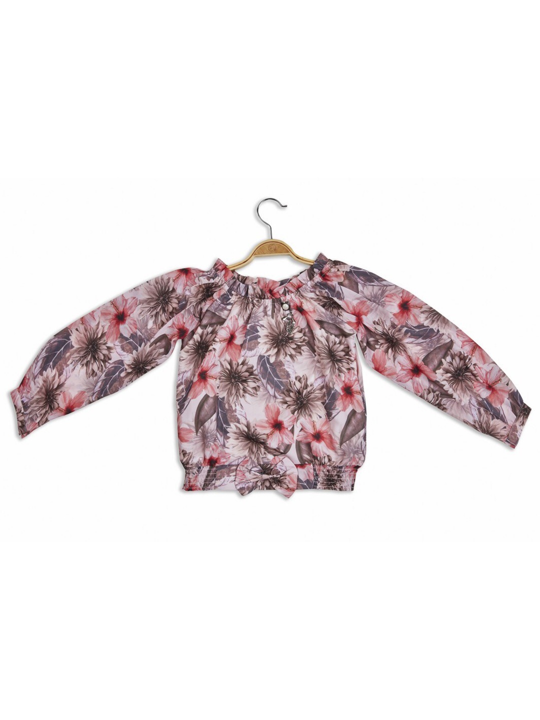 

Peppermint Girls Floral Print Chiffon Top, Red