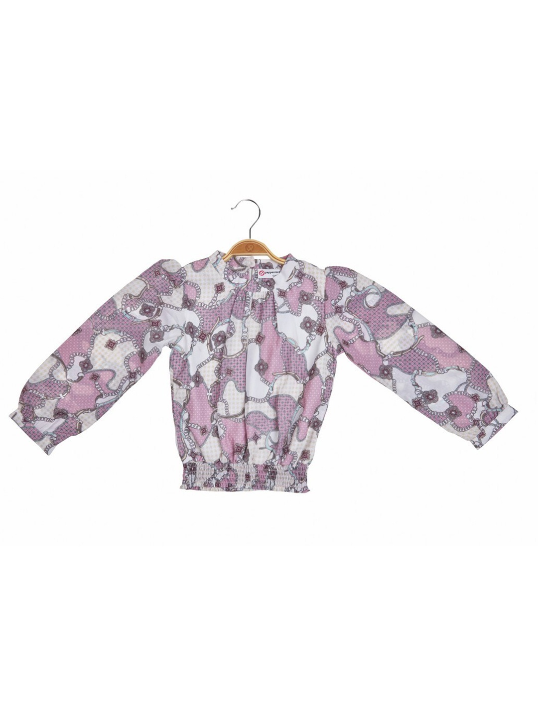 

Peppermint Girls Print Blouson Top, Pink