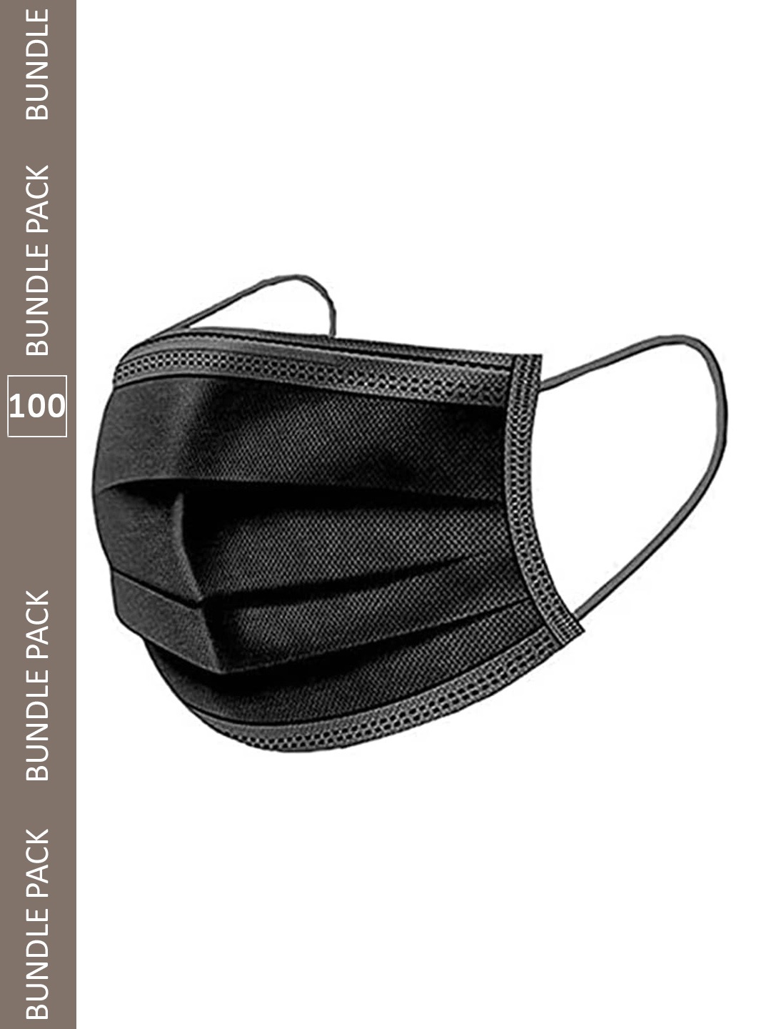 

Swiss Design Pack Of 100 Surgical Face Mask, Black