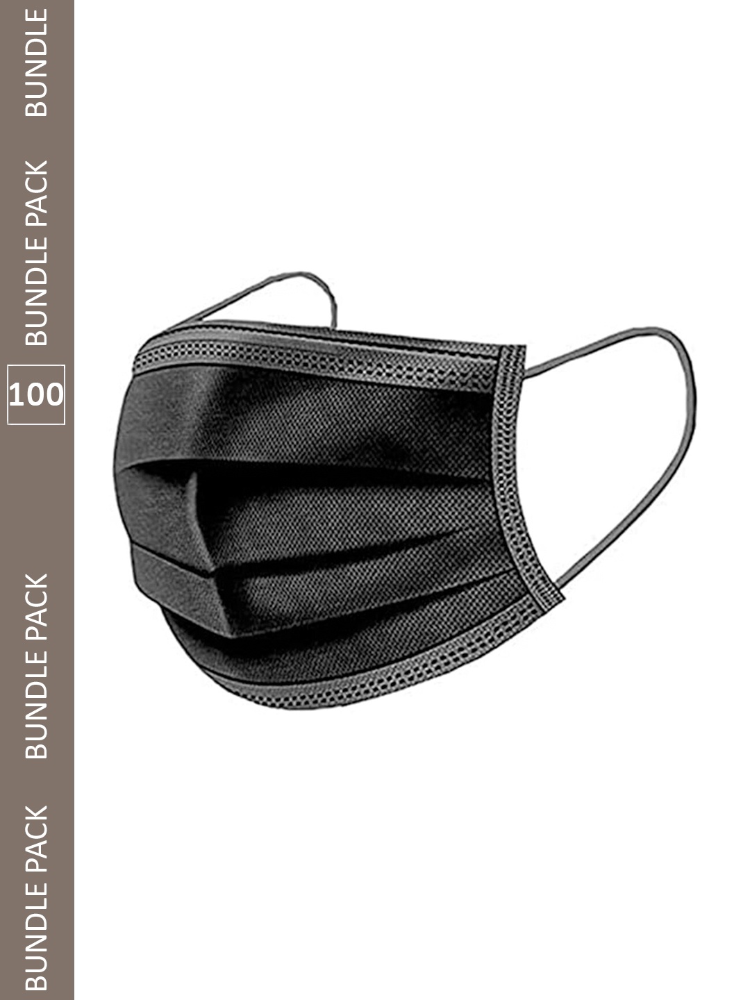 

Swiss Design Pack Of 100 Surgical Face Mask, Black