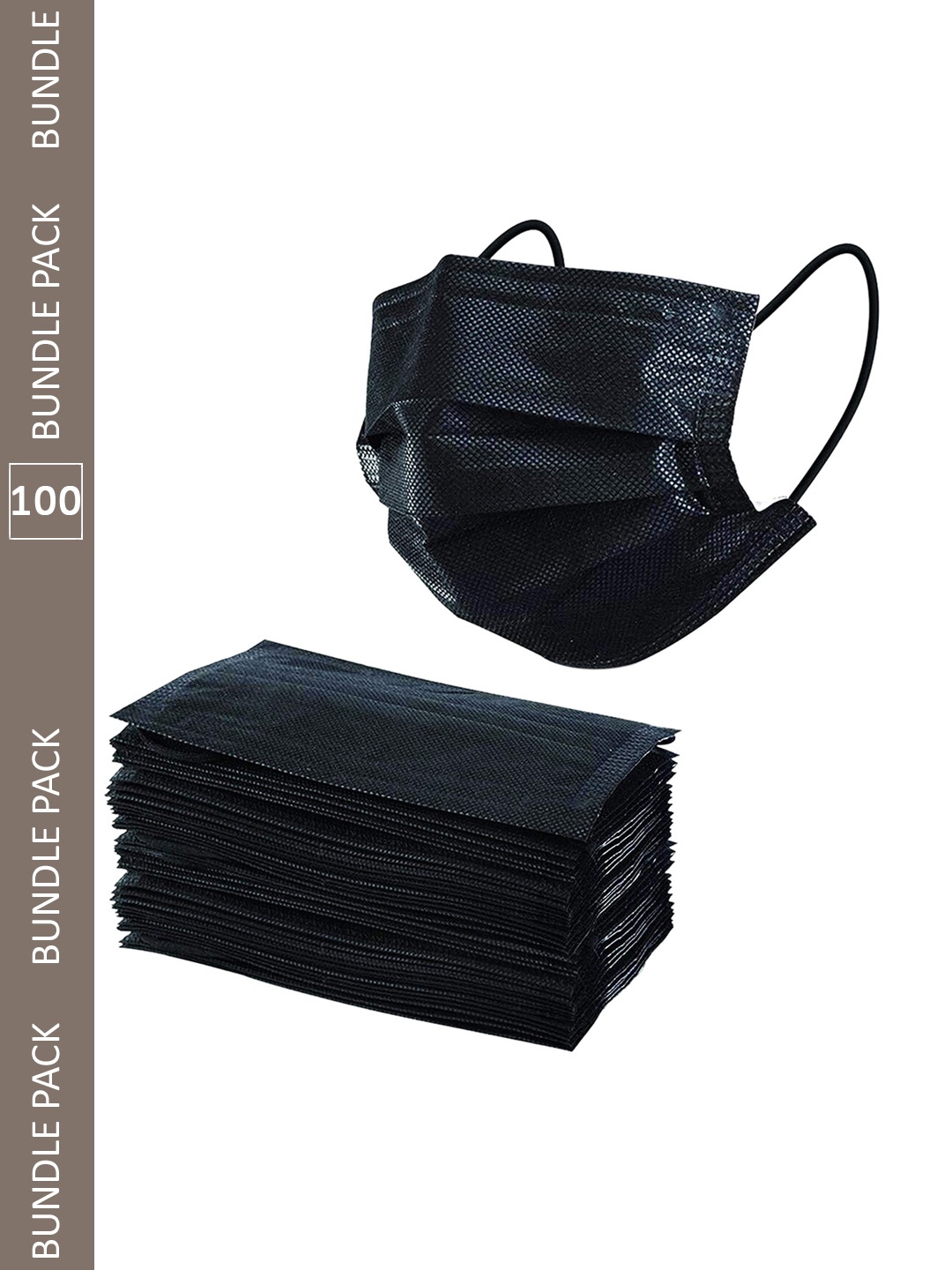 

Swiss Design Pack Of 100 Surgical Face Mask, Black