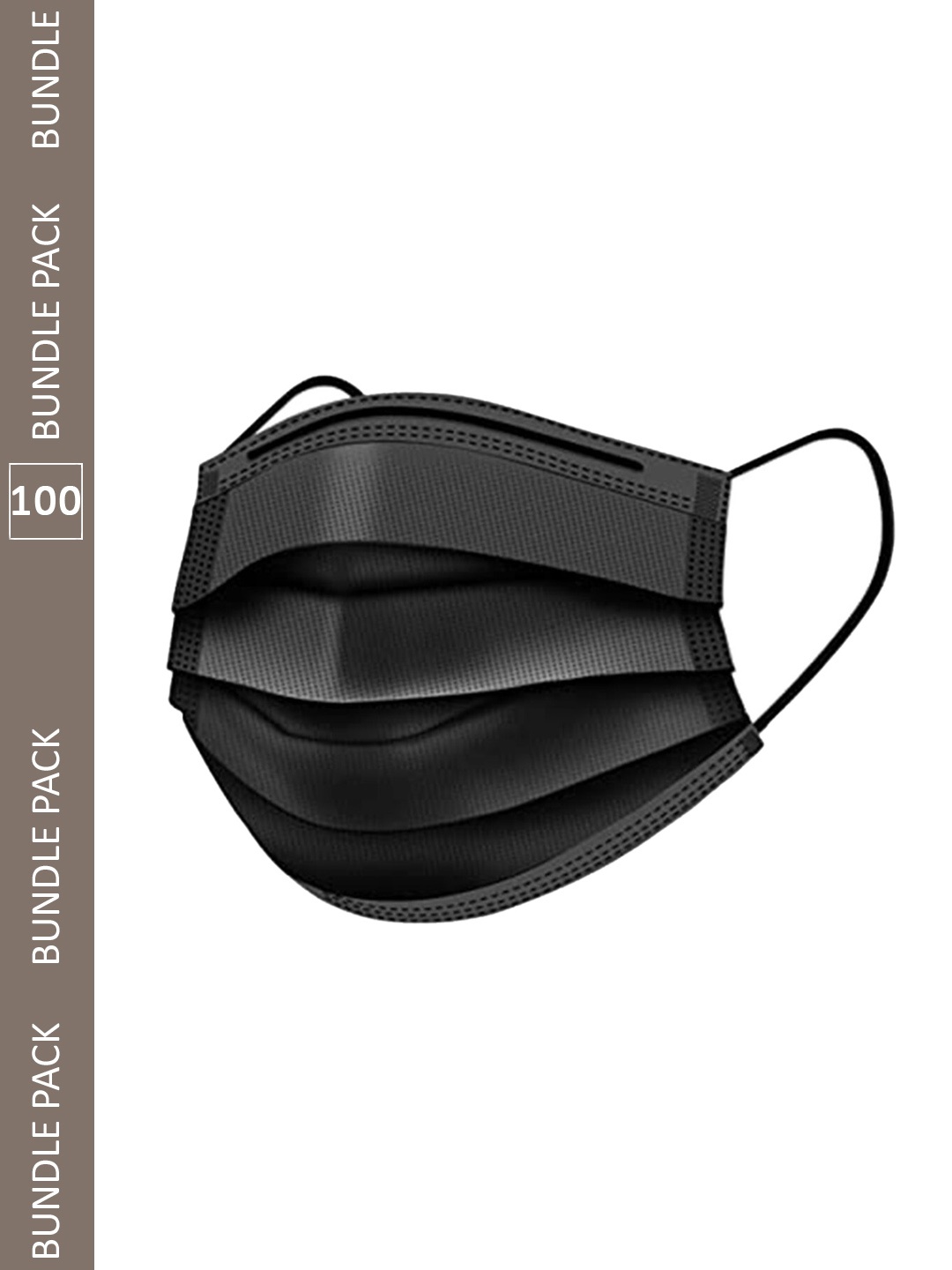 

Swiss Design Pack Of 100 Surgical Face Mask, Black