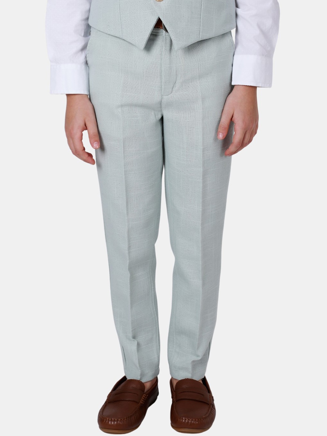 

One Friday Boys Mid-Rise Trousers, Sea green