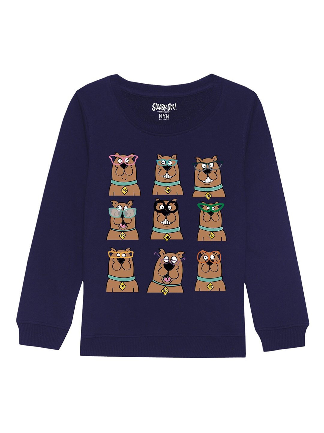 

Scooby Doo by Wear Your Mind Kids Printed Cotton Sweatshirt, Navy blue