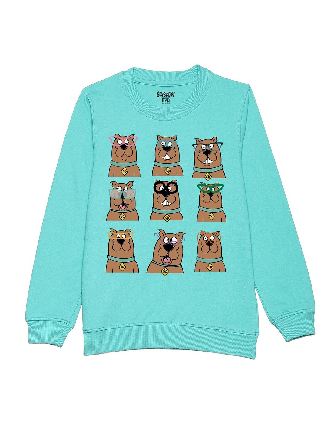 

Scooby Doo by Wear Your Mind Kids Printed Cotton Sweatshirt, Turquoise blue