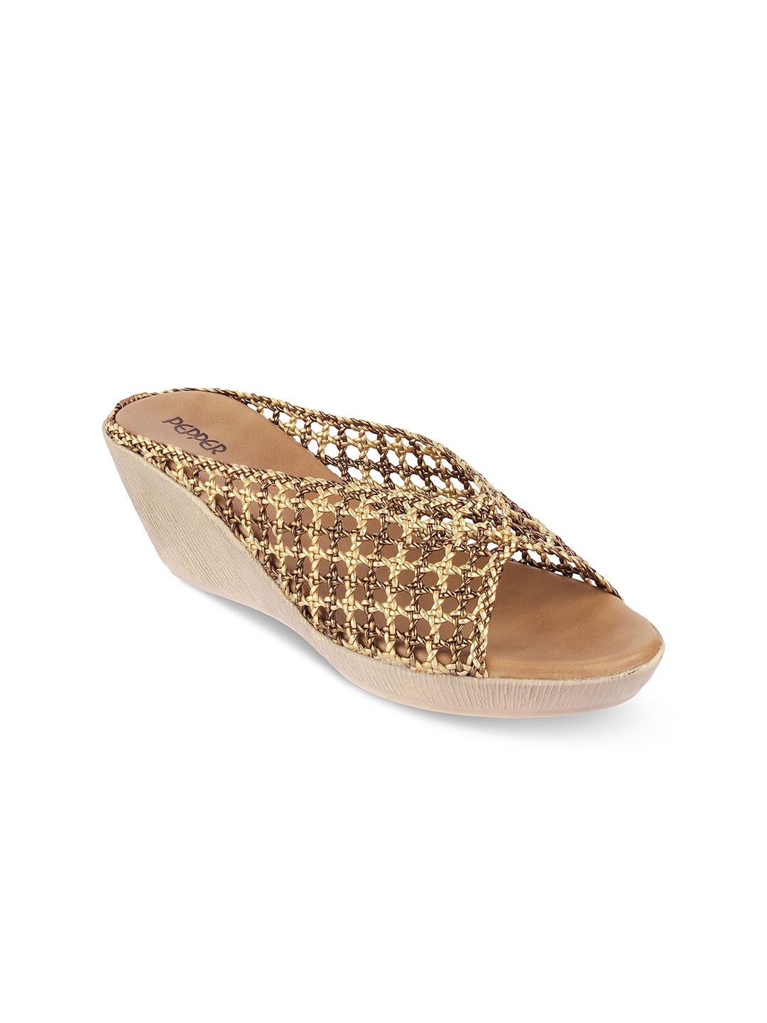 

PEPPER Peep Toes Wedge Heels, Gold