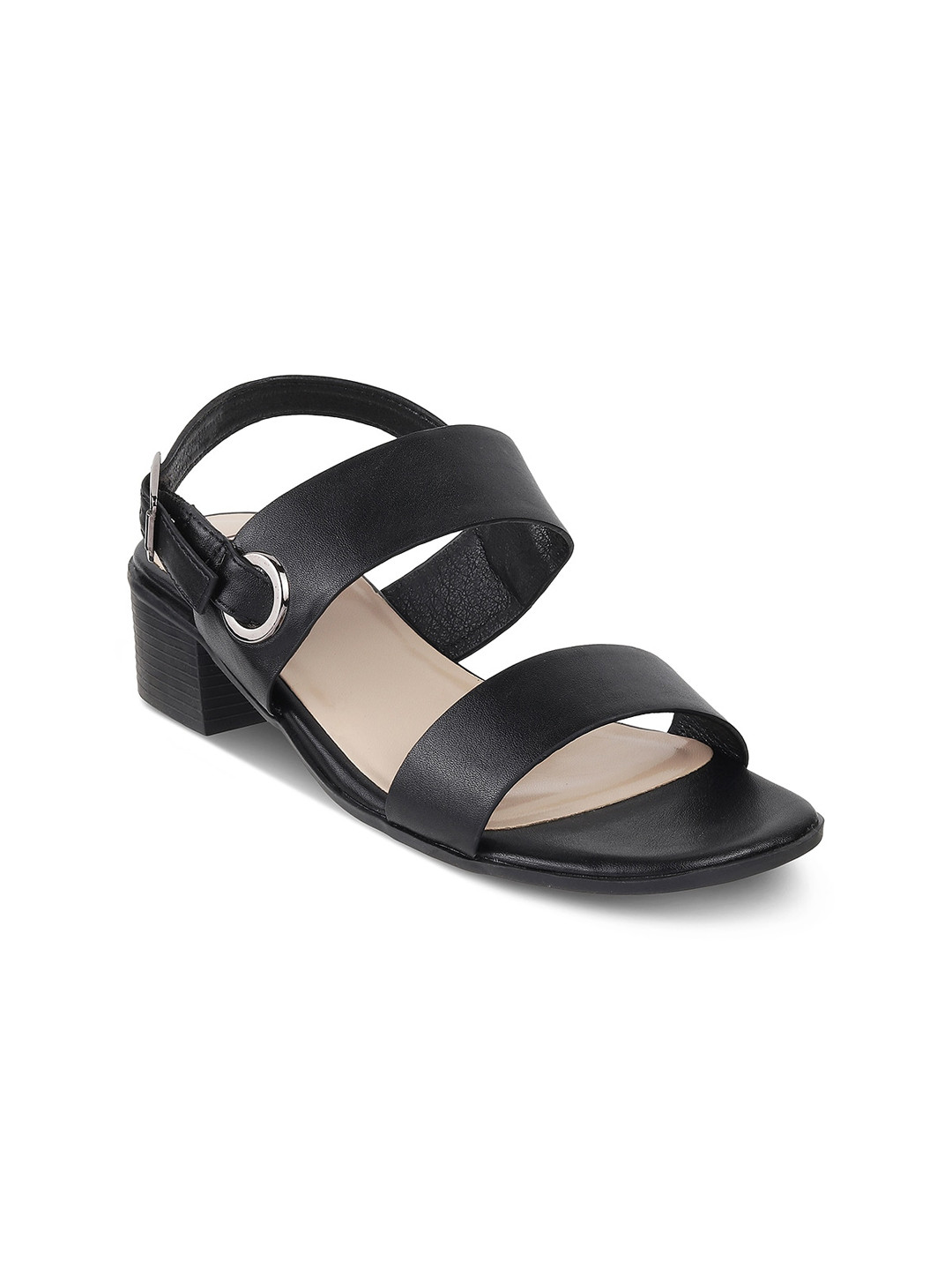 

PEPPER Open Toe Block Heels, Black