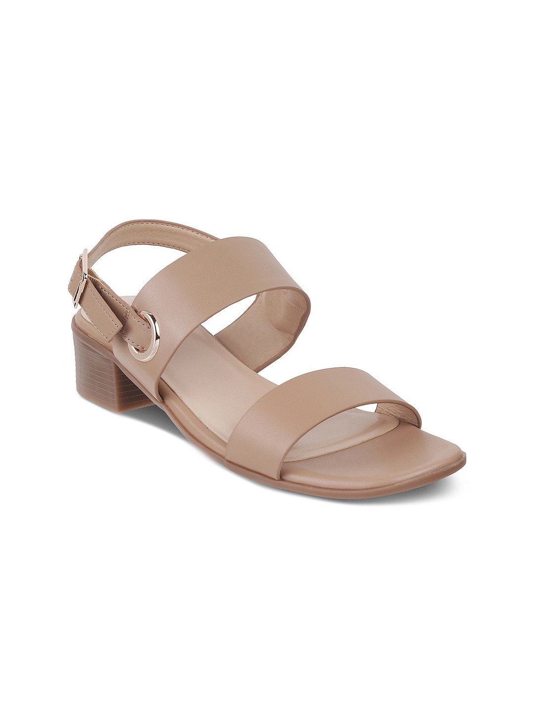 

PEPPER Open Toe Block Heels, Brown