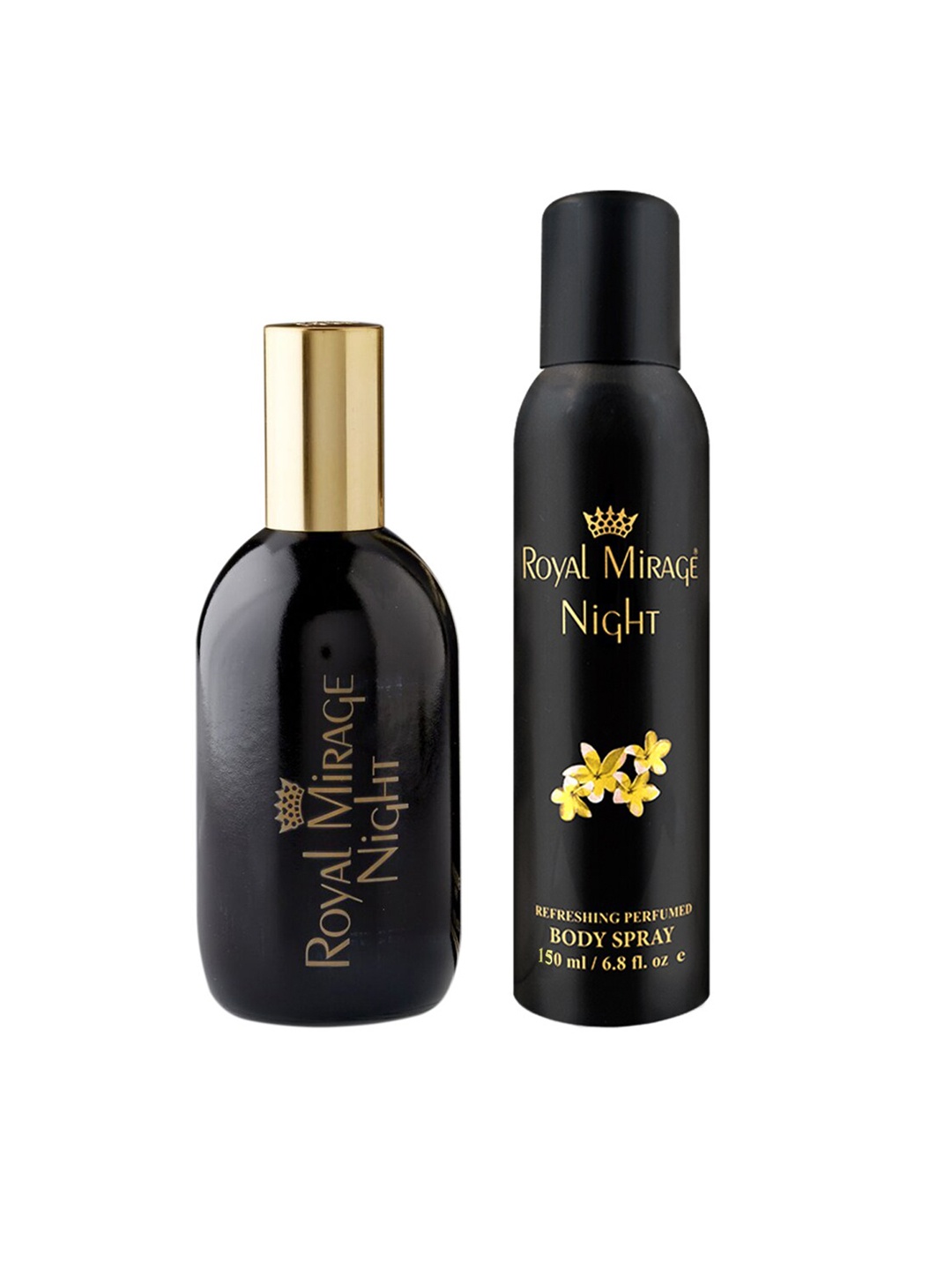 

Royal Mirage Set of Night Eau De Cologne 120 ml + Body Spray 150 ml, Black