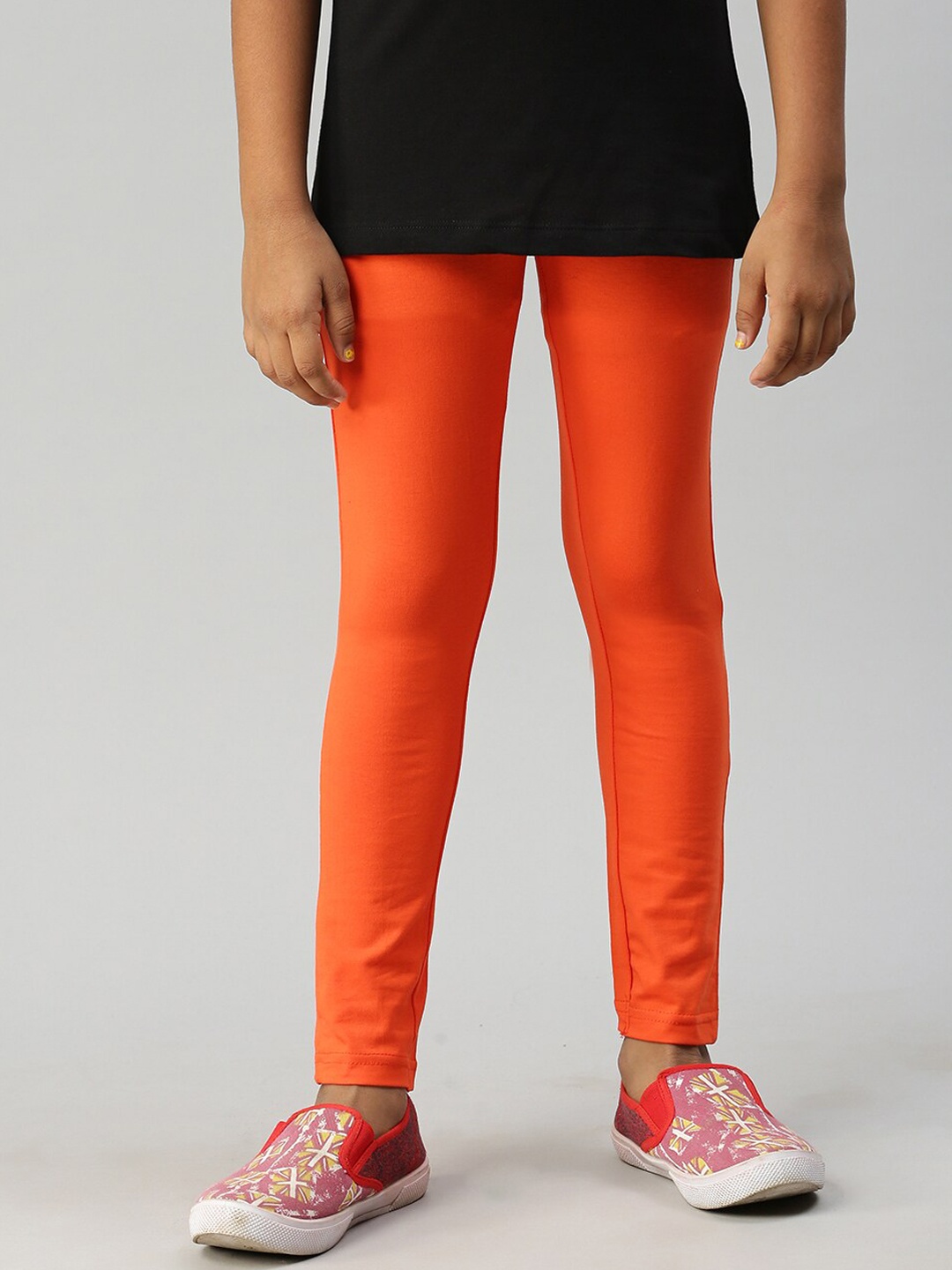 

Kryptic Girls Ankle Length Cotton Leggings, Orange