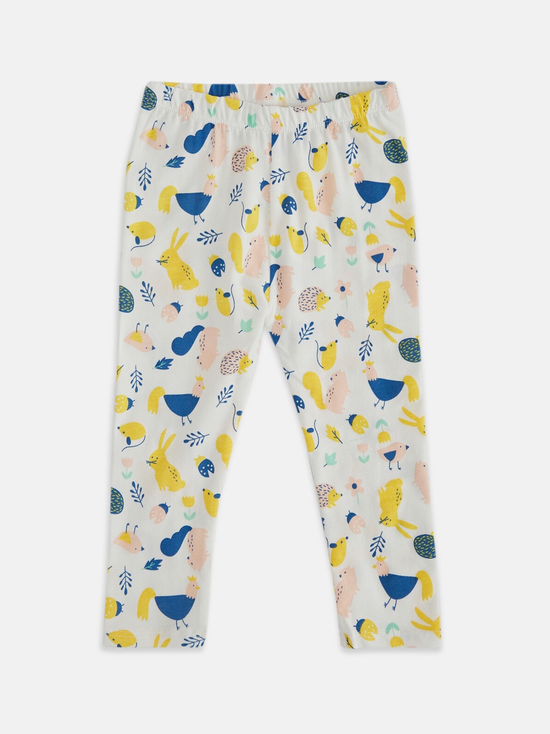 

Pantaloons Baby Infants Girls Printed Cotton Ankle Length Leggings, White