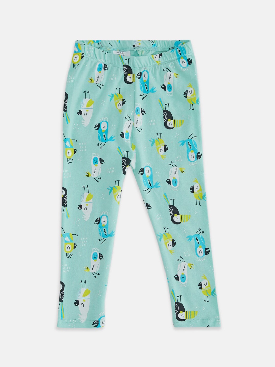

Pantaloons Baby Infants Girls Printed Cotton Ankle Length Leggings, Green