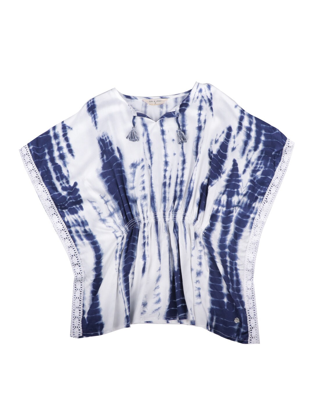 

Gini and Jony Girls Tie and Dye Kaftan Top, White