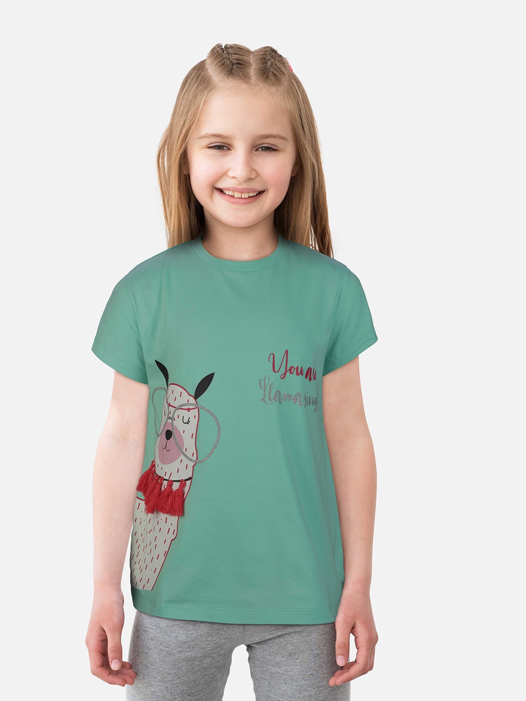 

Gini and Jony Graphic Printed T-Shirt, Sea green