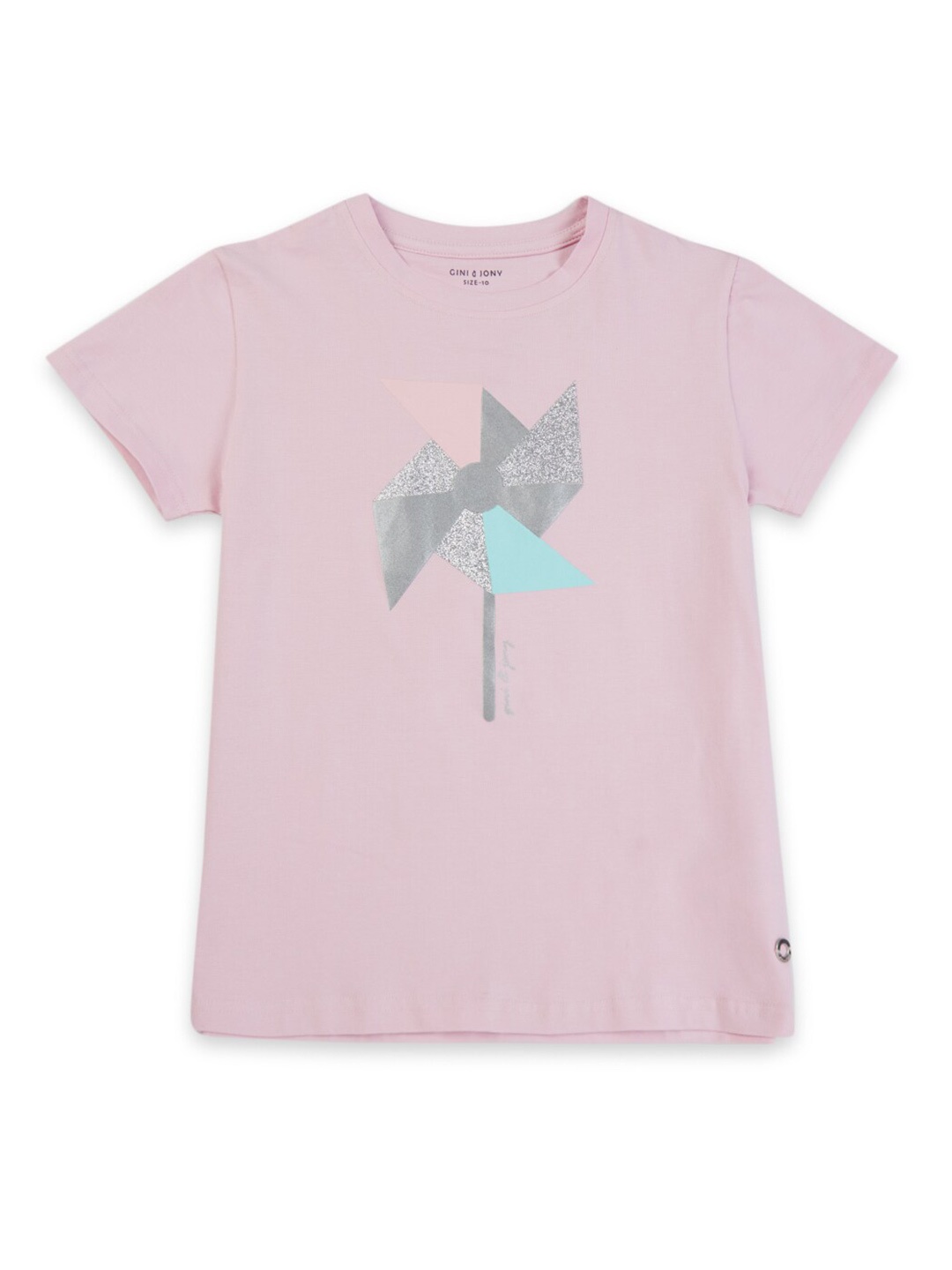

Gini and Jony Girls Graphic Printed T-shirt, Lavender
