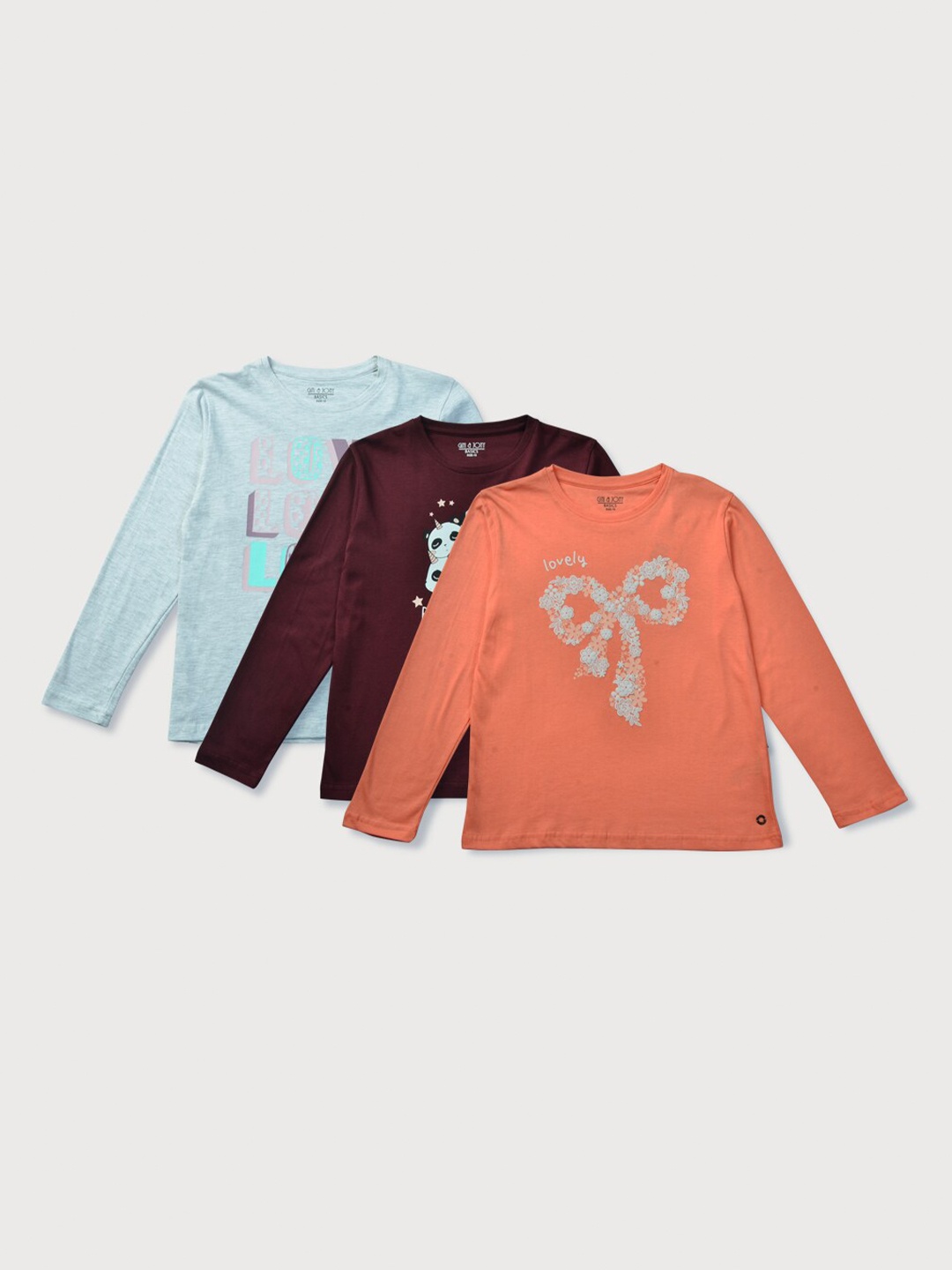 

Gini and Jony Girls Pack of 3 Print Top, Blue