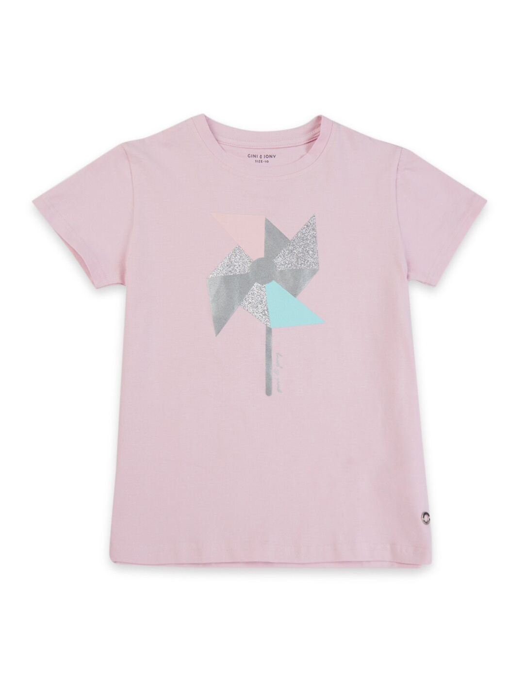 

Gini and Jony Girls Graphic Printed T-shirt, Lavender
