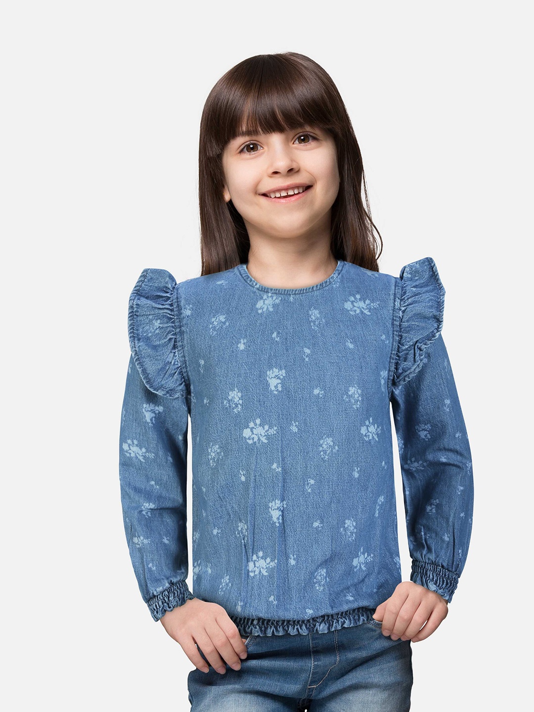 

Gini and Jony Girls Floral Print Top, Blue