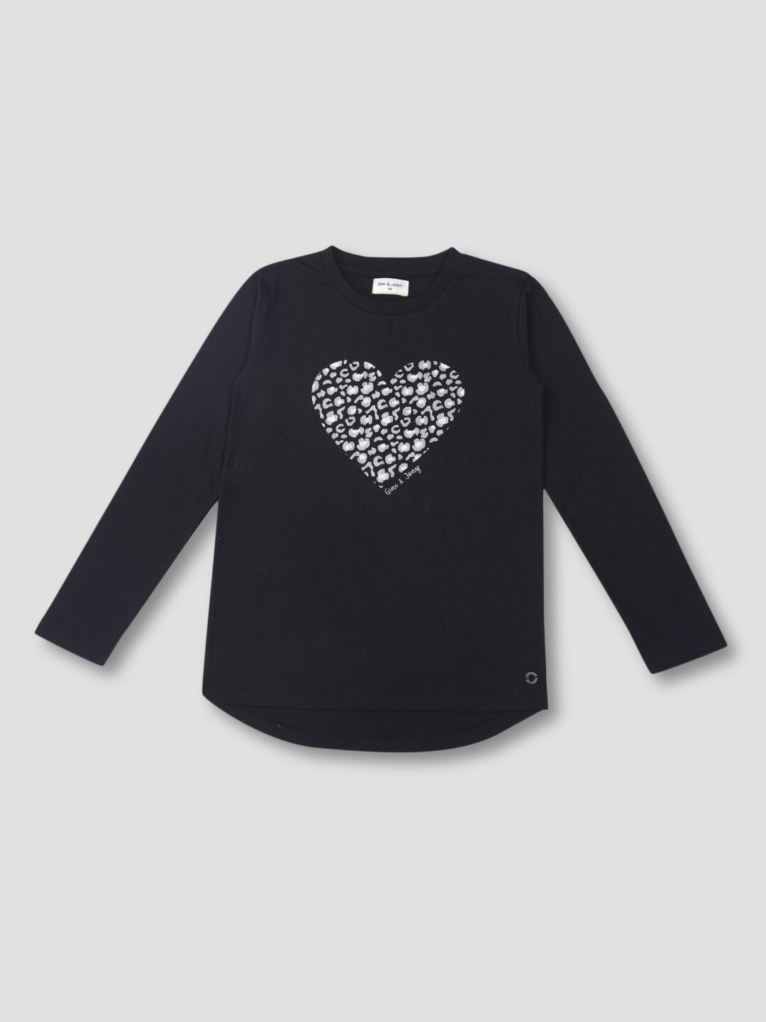 

Gini and Jony Girls Graphic Printed Top, Black