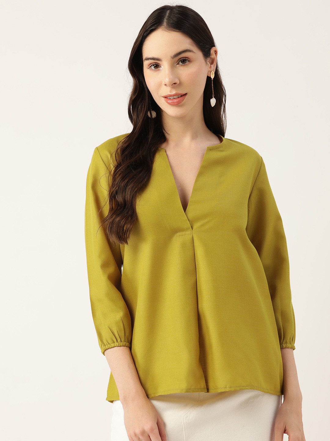 

Off Label Solid Top, Lime green
