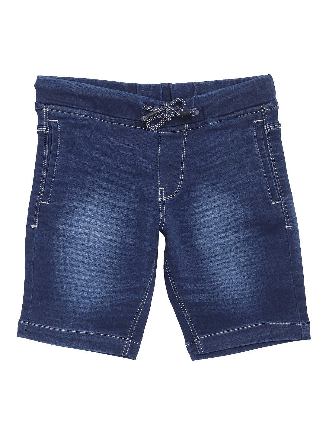 

Cantabil Boys Washed Regular Fit Denim Shorts, Navy blue