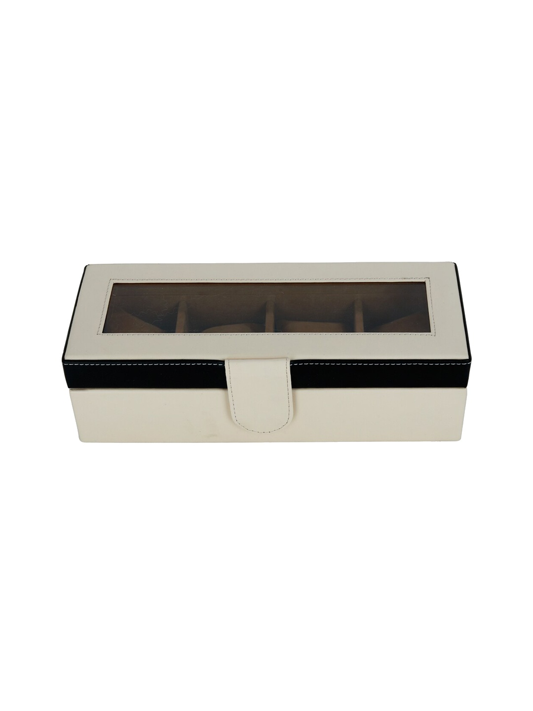 

Leather World Beige 4 Slots Watch Organiser Box
