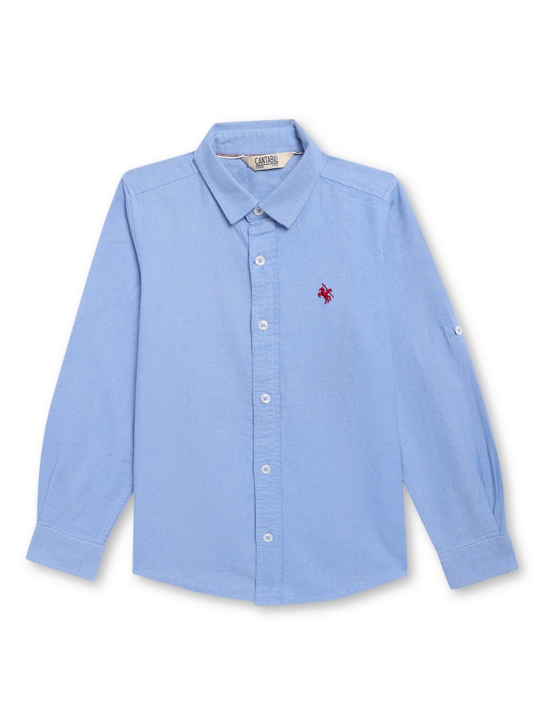 

Cantabil Boys Spread Collar Cotton Casual Shirt, Blue