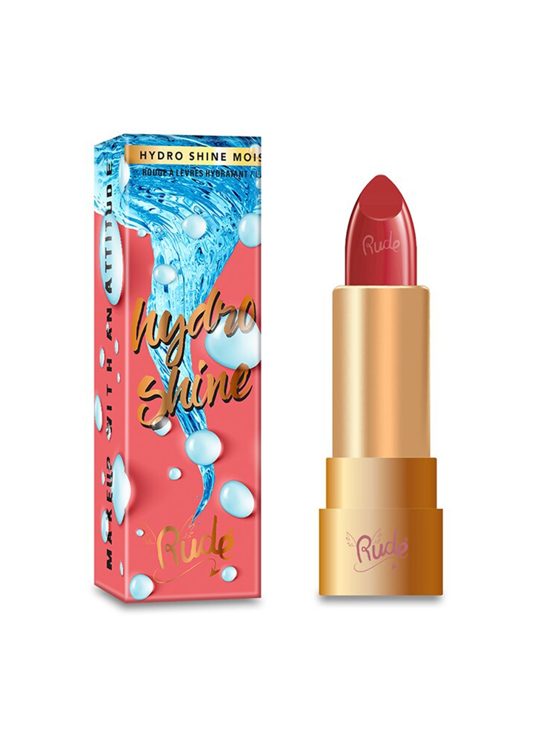 

Rude Cosmetics Hydro Shine Moisturizing Lipstick 6 g - Scarlet, Red