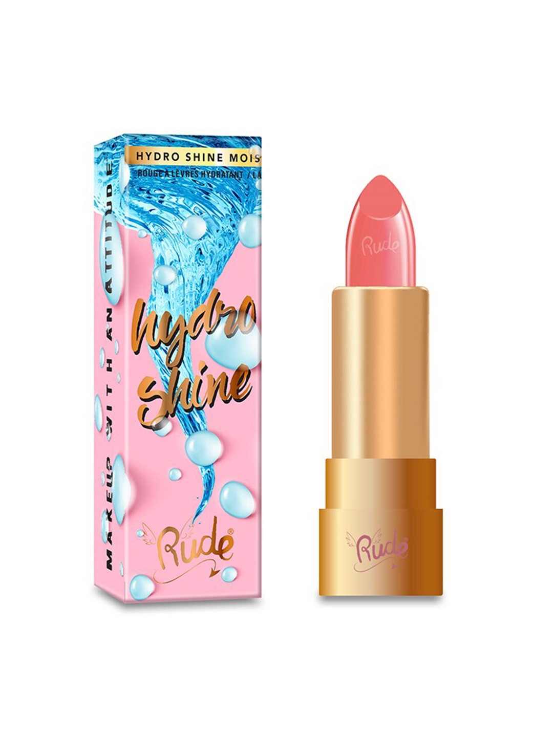 

Rude Cosmetics Hydro Shine Moisturizing Lipstick 6 g - Sweet Rose, Pink