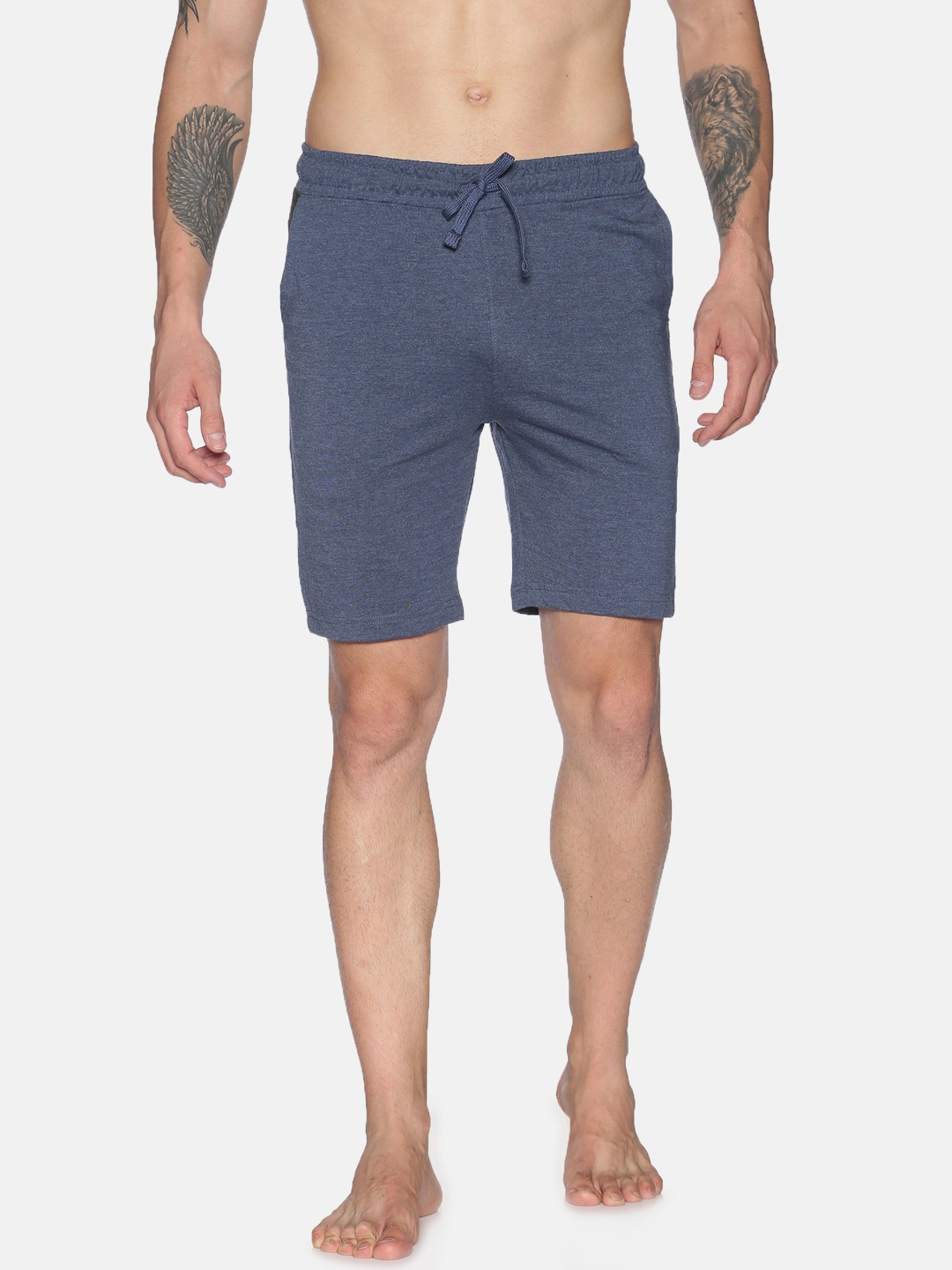 

Dollar Men Mid-Rise Cotton Lounge Shorts, Blue