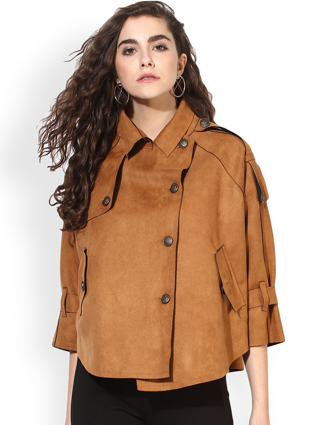 

Kazo Women Brown Solid Tailored Jacket