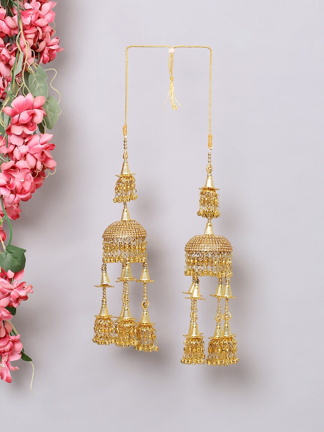 

VIRAASI Set Of 2 Gold-Plated Beaded Bridal Layered Kaleera Set