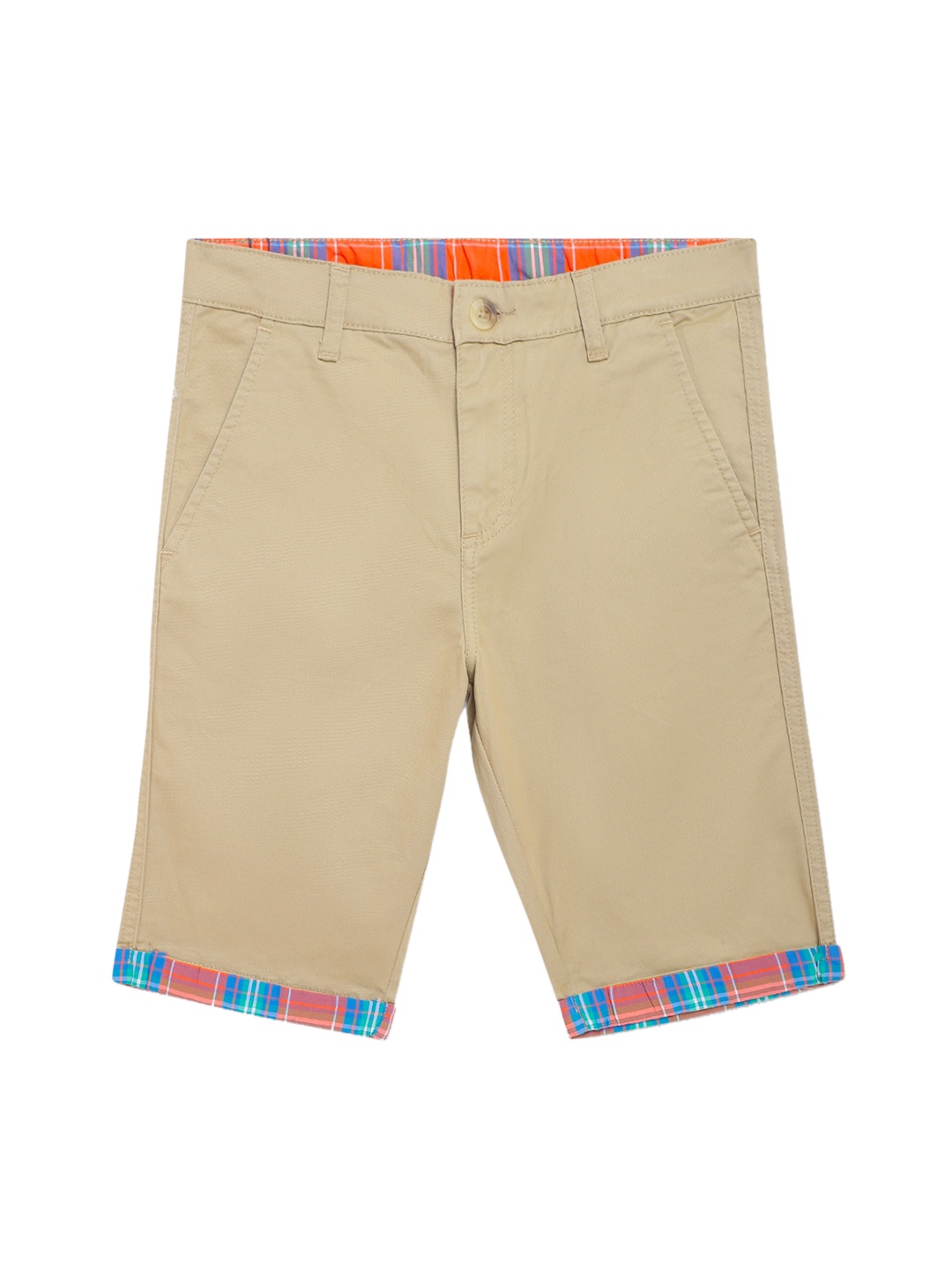 

Cantabil Boys Cotton Regular Fit Mid-Rise Shorts, Khaki