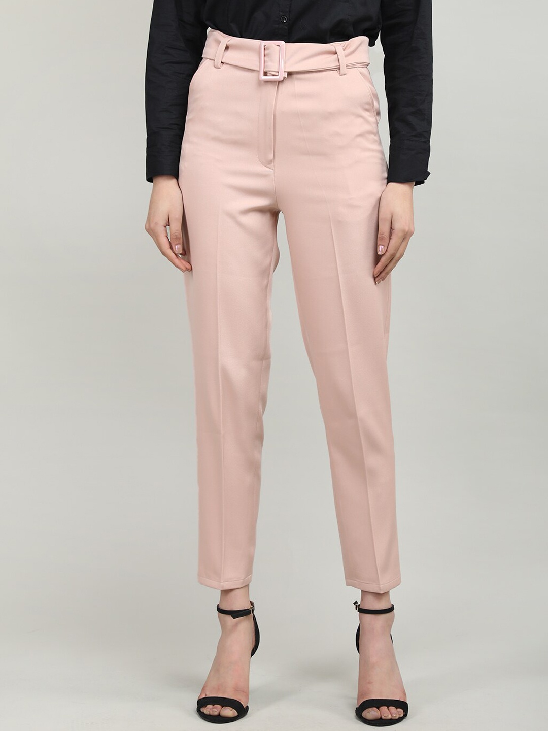

Dlanxa Women Mid Rise Formal Trousers, Pink